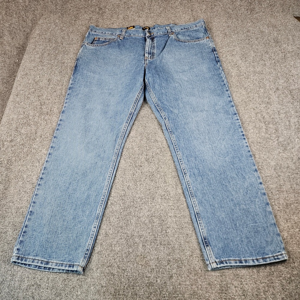 Lee Mens Regular Fit Straight Leg Jeans Vintage Stone Blue 42x29 NWT 102009023